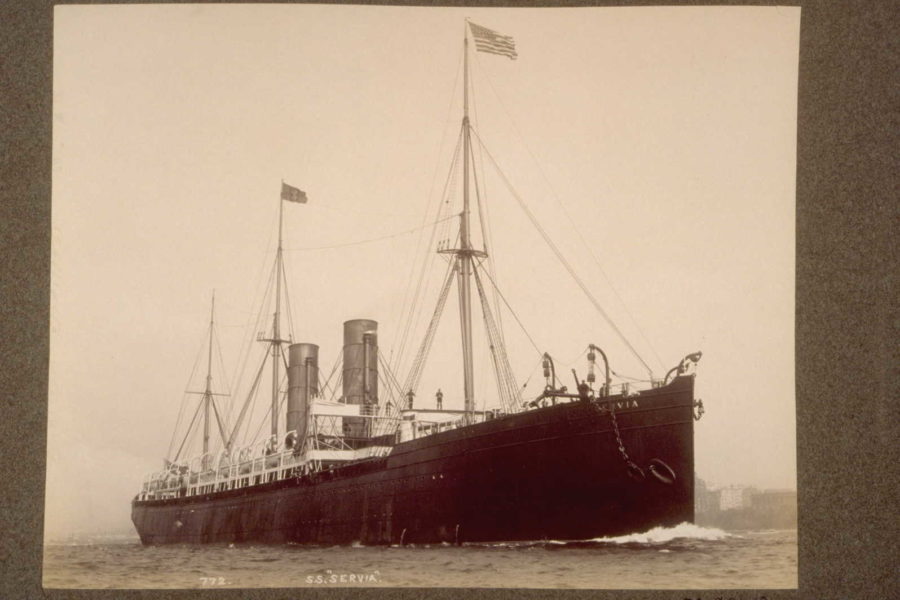 S.S. Servia ©New York Port, Ship Images, 1851-1891 via ancestry.co.uk, News from the Archives, Digging for Dirt, Winterbourne House and Garden