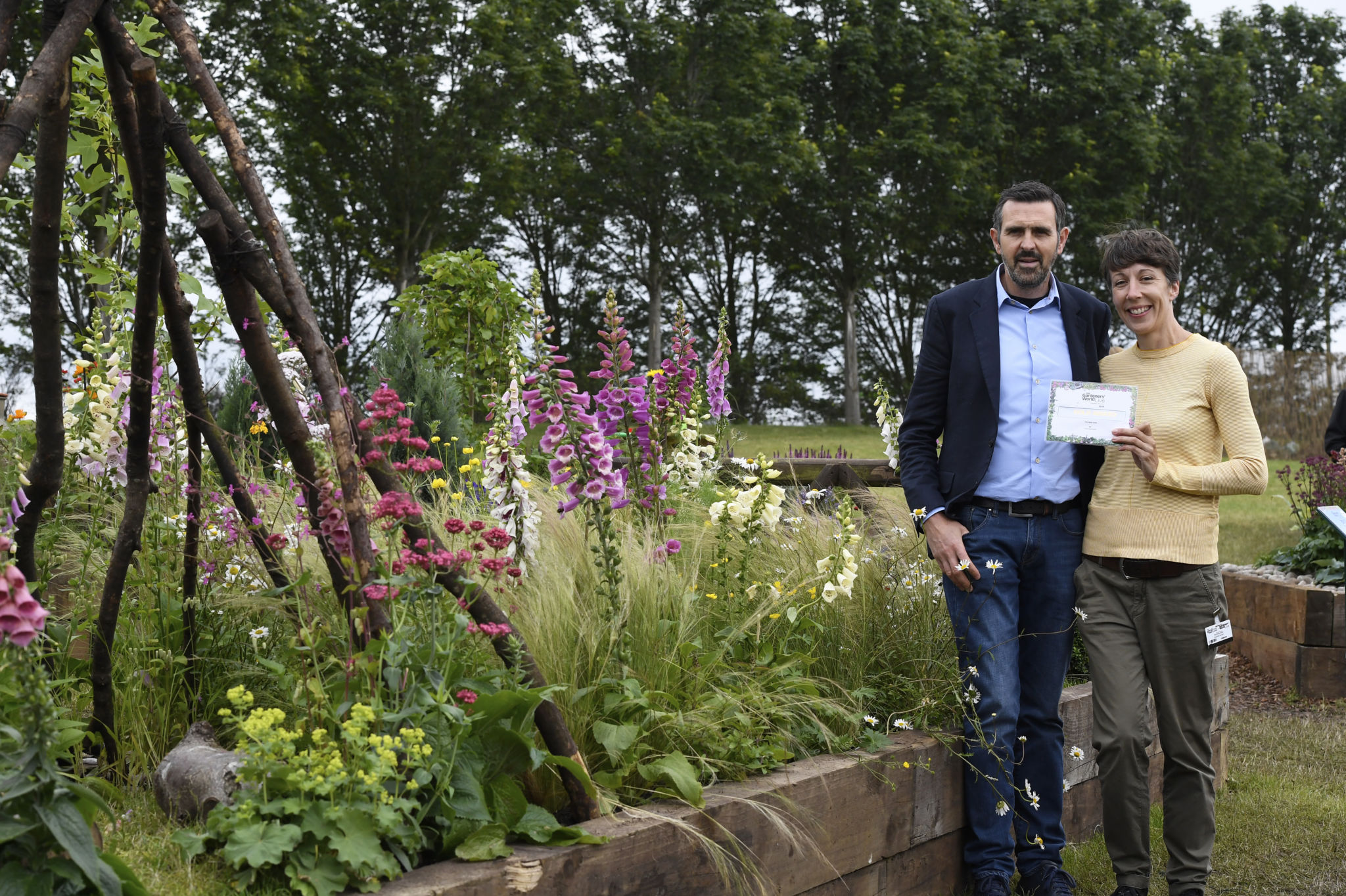 Charlotte and BBC Gardeners World Live presenter Adam Frost, Snapshot, Digging for Dirt, Winterbourne House and Garden