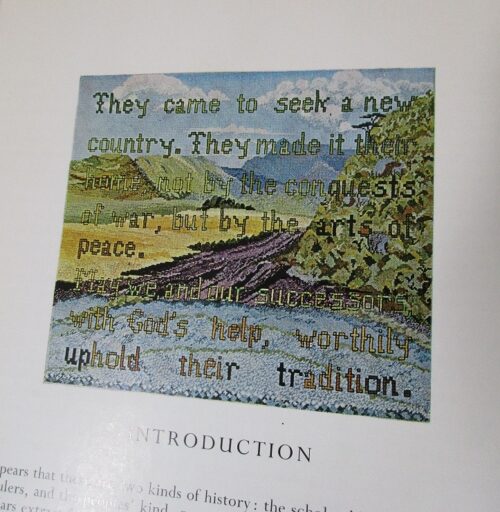 Panel worked by Lois reproduced in 'They Made it Their Home'