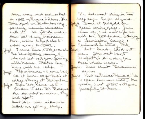 Margaret’s diary, July 1891