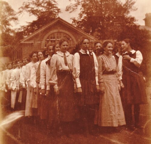 Evelyn at Edgbaston High School (front row, right)