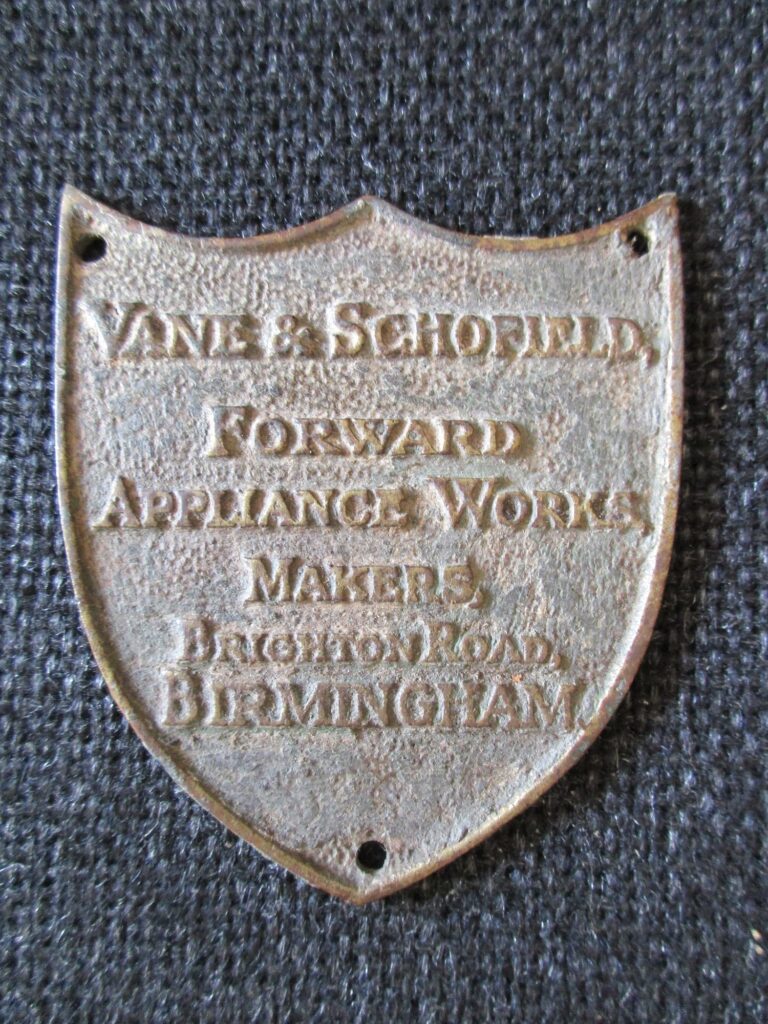Vane & Schofield plaque